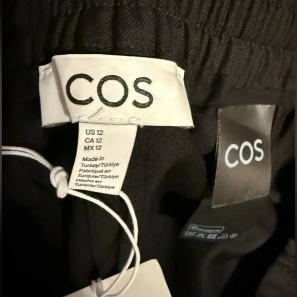 COS Women's Black 100% Wool Suit Pants Size EU Size 12 (Euro 44) Large) NWT - Picture 3 of 11